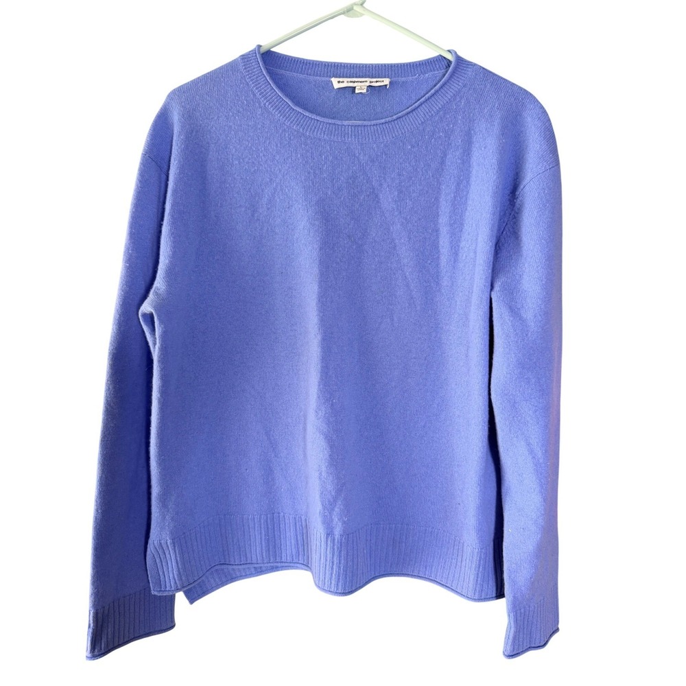 The Cashmere Project Sweater L Purple Crewneck 100 Cashmere